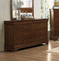 Abbeville Traditional Louis Philippe Brown Cherry Wood Dresser