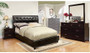 Hendrik Collection CM7057CKBDMN 4-Piece Bedroom Set with California King Bed, Dresser, Mirror, and Nightstand in Espresso Color