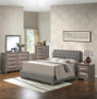 G1505CKBUPDMN 4 Piece Set including King Size Bed, Dresser, Mirror and Nightstand in Gray