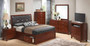 G1200BKSBNTV 3 Piece Set including King Storage Bed, Nightstand and Media Chest in Cherry
