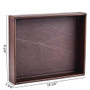 Decor Trends Brown 10.2''x8.3'' Rectangle Vintage Leather Decorative Office Desktop Storage Catchall Tray,Valet Tray,Nightstand Dresser Key Tray