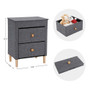 Kamiler 2-Drawer Nightstand, Beside Table, End Table, Storage Organizer Unit for Bedroom, Hallway, Entryway, Closets - NO Tool Required to Assemble