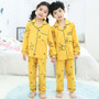 Kids Long sleeve cartoon Print Cardigan print pajamas House Clothes Toddler Baby Boys Girls Tops+Pants Pajamas Sleepwear Outfits