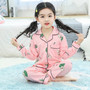 Kids Long sleeve cartoon Print Cardigan print pajamas House Clothes Toddler Baby Boys Girls Tops+Pants Pajamas Sleepwear Outfits