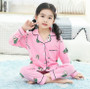 Kids Long sleeve cartoon Print Cardigan print pajamas House Clothes Toddler Baby Boys Girls Tops+Pants Pajamas Sleepwear Outfits