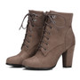 Ankle Boots Winter High Heels Boots Lace Up Thick Heel Short Boots Zipper Autumn shoe