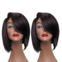 Bob Wig Short Straight Black Hair Natural Human Hair