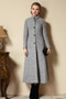 Vintage Wool Coats Woolen Jacket Outerwear Cashmere long Trench Overcoat
