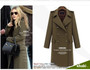 woolen trench coat women double breasted wool jacket thicken coat cashmere jacket