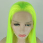 Yellow Green Wig Long Straight Synthetic Lace Front Wigs Top Fashion Fluorescence Lace Wig