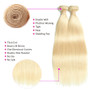 Blonde Brazilian Straight Hair 3 Bundles 613 Brazilian Straight Blonde Hair 8"-24" Soft Remy Human Hair Weave Bundles