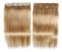 70g-100g Straight Clip In Hair Extensions Blonde Color Machine Made Remy Hair One piece Set 5 Clip-in 100% Human Hair