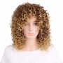 Short Curly Human Hair Brazilian  Non Remy Hair Wig Golden