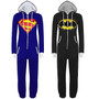 Cool Unisex Superman vs Batman superhero hoodie lounge onesie jumpsuit