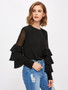 Ladies Ruffle long sleeve fashion top