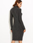 Turtle neck midi sweater dress