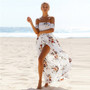 "Boho Babe" Off the shoulder floral maxi dress