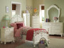 Cinderella 4 PC Twin Bedroom Set by Home Elegance in Off-White/Cream