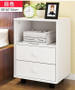 38*40*50Cm Modern Wood Bedside Table Folding Bedroom Storage Cabinet Fashion Nightstand W/ Wheels