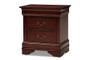 Baxton Studio Beale Classic and Contemporary Espresso Brown Finished 3-Drawer Nightstand