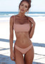 Solid Sexy Two-Piece Swimsuit Bikini Set Plus Size XL