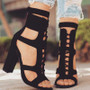 Women Pumps Peep Toe High Heels Sandals