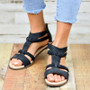 Vintage Boho Sandals  Leather Flat Sandals