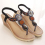 Flat Sandals Handmade Bead decoration Fashion Casual Sandals Shoes