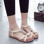 Fashion Women Boho Sandals Leather Flat Sandals