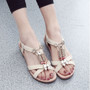 Fashion Women Boho Sandals Leather Flat Sandals