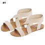 Comfortable Flat Sandals with Elastic Strap Durable Slip  Boho Cushion Shoes