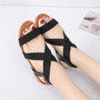 Comfortable Flat Sandals with Elastic Strap Durable Slip  Boho Cushion Shoes