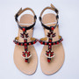 Bohemia diamond sandals flip flop Rhinestone shoes Boho Casual t-strap shoes