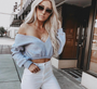 Sexy V-Neck Long Sleeve Off Shoulder Crop Top