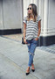 Striped T-shirt Tops