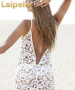 Sexy Women Lace Hollow Maxi Beach Dress Vestidos Women Summer Maxi Dress 2019 Female Backless Bohemian Long White Beach Dress