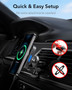 Magnetic Wireless Car Charger Mount for iPhone 12 Pro Max Fast Charging Wireless Charger with Phone Holder