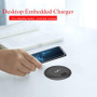Desktop Embedded Wireless Charger for iPhone X Xs MAX XR 8 plus Fast Charging for Samsung Charger