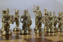 (Only Chess Pieces) Historical Handmade Rome Figures Metal Chess Pieces Big Size King 11cm (Board is Not Included)