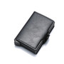 Credit Card Holder Wallet Leather Metal Aluminum Double Credit Cardholder