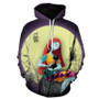 The Nightmare Before Christmas Jack And Sally Skellington All Over Hoodie PF141