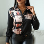 Women Elegant Floral Print Blouse Shirt 2020 Autumn New Casual Long Sleeve Button Tops Lady Sexy Bandage Turn-Down Collar Blusa