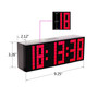 Leadleds LED Digital Alarm Clock LED Snooze with Countdown Timer Calendar Temperature