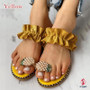 Women Slipper Pearl Flat Toe Bohemian Casual Shoes Beach Sandals Ladies Shoes Platform Sandalias De Mujer Verano