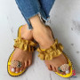 Women Slipper Pearl Flat Toe Bohemian Casual Shoes Beach Sandals Ladies Shoes Platform Sandalias De Mujer Verano