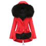 New Parkas Female Women Winter Coat Thickening Cotton Winter Jacket Womens black faux fur Outwear Parkas for Women Winter