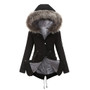 New Parkas Female Women Winter Coat Thickening Cotton Winter Jacket Womens black faux fur Outwear Parkas for Women Winter