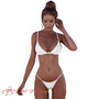 Summer Women Solid Bikini Set Push-up UnPadded Bra Swimsuit Swimwear Triangle Bather Suit Swimming Suit biquini