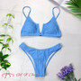 Sexy Bandeau Bikinis V Neck Bikini Swimsuits Push Up Swimwear Female Brazilian Bikini Set Bathing Suits Biquini