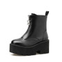 Zipper Star Goth Ankle Boots